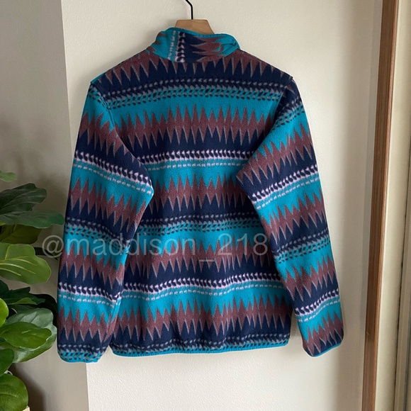 Patagonia Synchilla Snap-T Fleece Pullover Large Laughing Waters Elwha Blue L - Picture 5 of 10